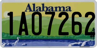 AL license plate 1AO7262