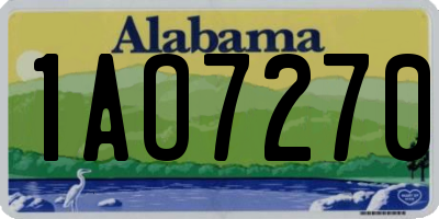 AL license plate 1AO7270