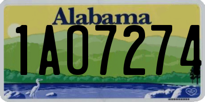 AL license plate 1AO7274