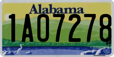 AL license plate 1AO7278