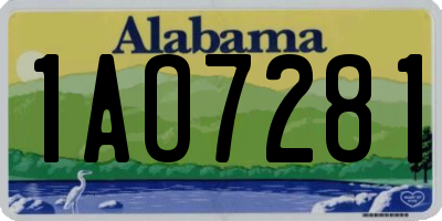 AL license plate 1AO7281