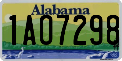 AL license plate 1AO7298