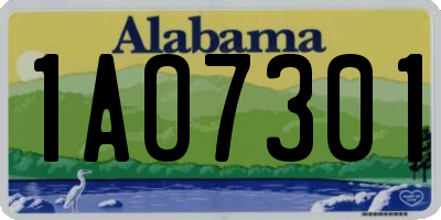 AL license plate 1AO7301