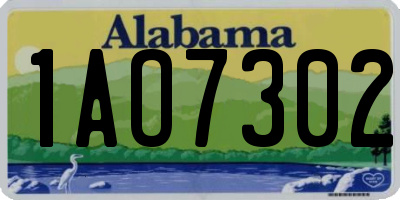 AL license plate 1AO7302