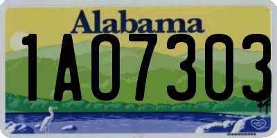 AL license plate 1AO7303