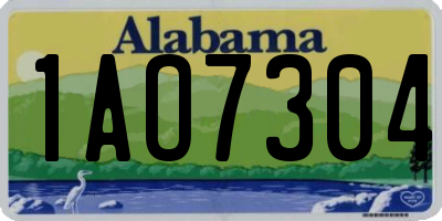 AL license plate 1AO7304