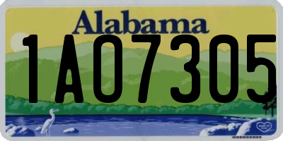 AL license plate 1AO7305