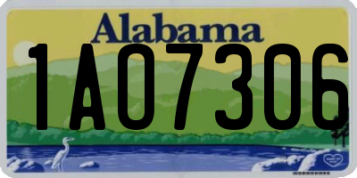 AL license plate 1AO7306