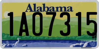 AL license plate 1AO7315