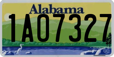 AL license plate 1AO7327