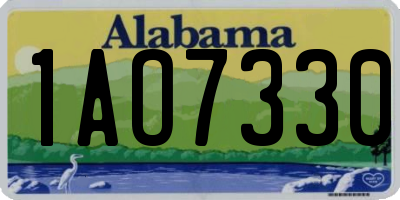 AL license plate 1AO7330