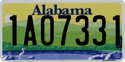 AL license plate 1AO7331