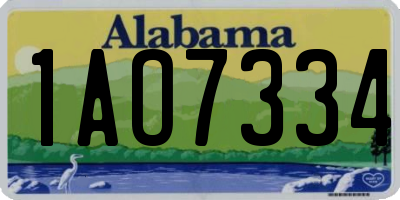 AL license plate 1AO7334