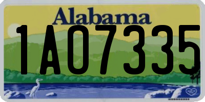 AL license plate 1AO7335