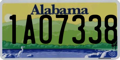 AL license plate 1AO7338