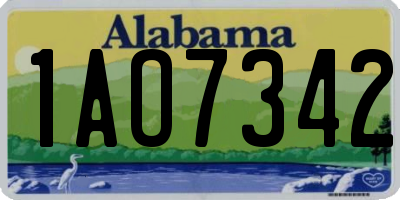 AL license plate 1AO7342