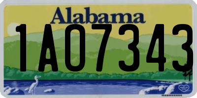 AL license plate 1AO7343