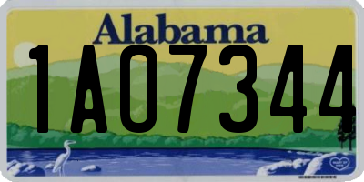 AL license plate 1AO7344
