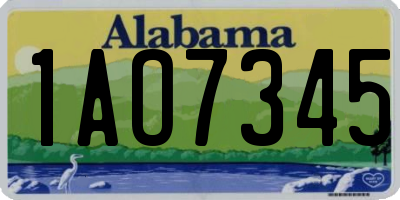 AL license plate 1AO7345