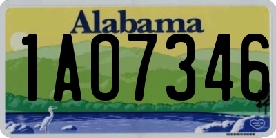 AL license plate 1AO7346