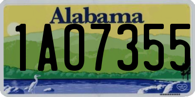 AL license plate 1AO7355