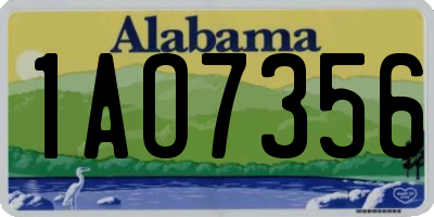 AL license plate 1AO7356