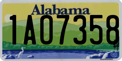 AL license plate 1AO7358