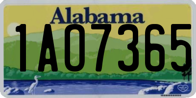 AL license plate 1AO7365