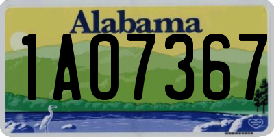 AL license plate 1AO7367