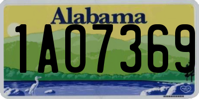 AL license plate 1AO7369