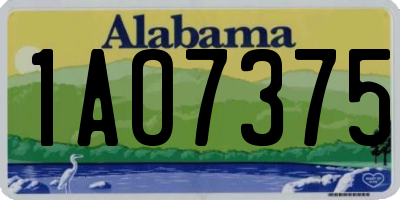 AL license plate 1AO7375