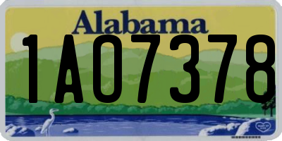 AL license plate 1AO7378