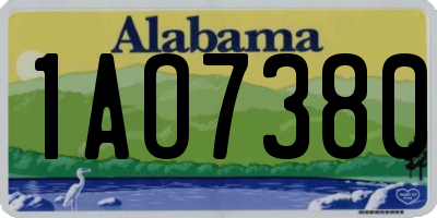 AL license plate 1AO7380