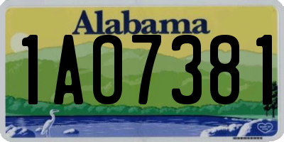 AL license plate 1AO7381