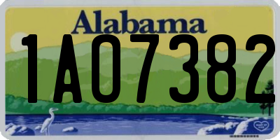 AL license plate 1AO7382