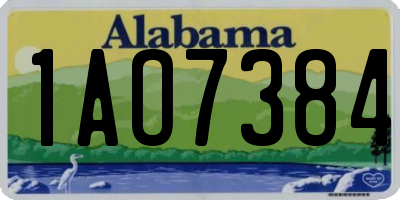 AL license plate 1AO7384