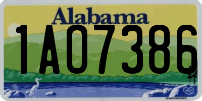 AL license plate 1AO7386