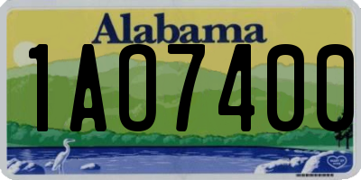 AL license plate 1AO7400