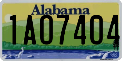 AL license plate 1AO7404