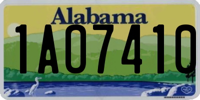 AL license plate 1AO7410