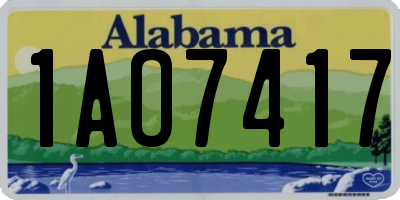 AL license plate 1AO7417