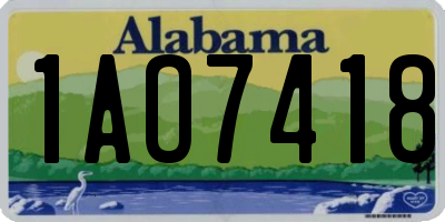 AL license plate 1AO7418