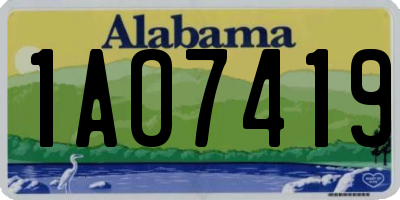 AL license plate 1AO7419