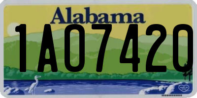 AL license plate 1AO7420
