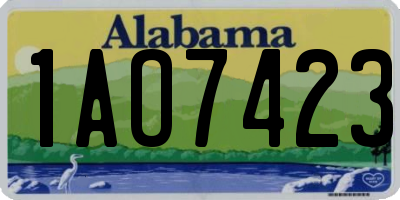 AL license plate 1AO7423