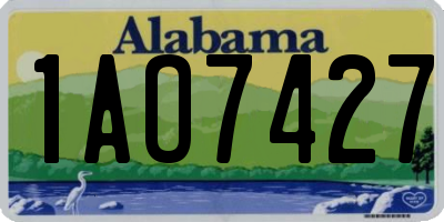 AL license plate 1AO7427
