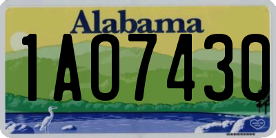 AL license plate 1AO7430
