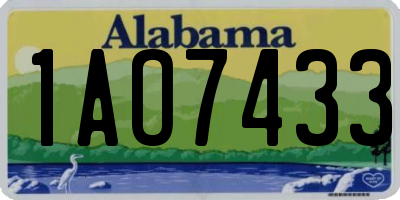 AL license plate 1AO7433