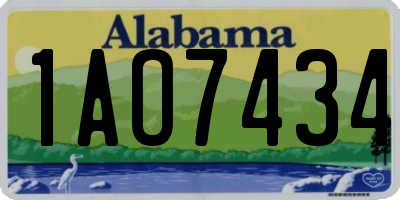 AL license plate 1AO7434