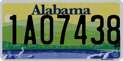 AL license plate 1AO7438